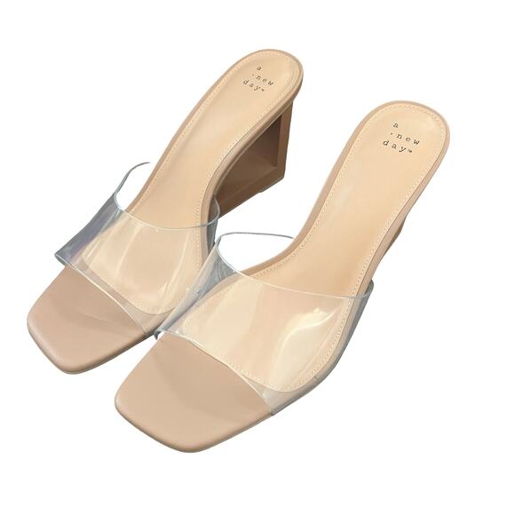 A NEW DAY Susana Wedge Heels Clear 11 - Picture 3 of 5